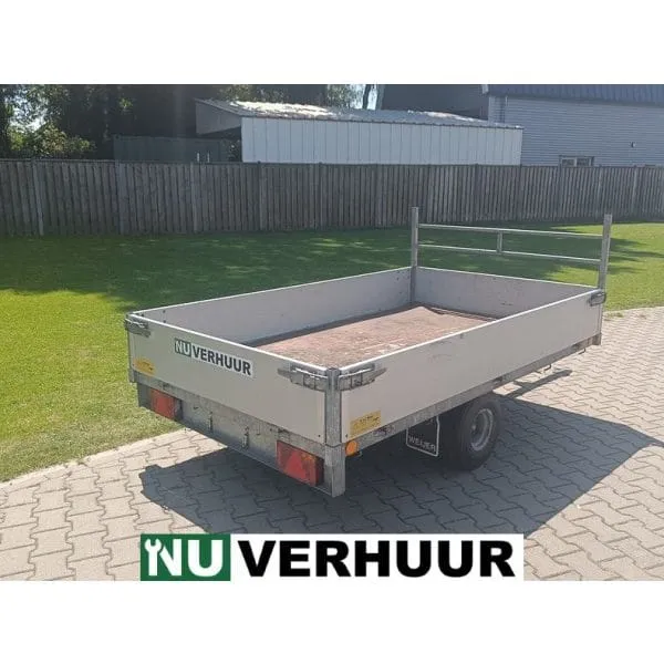 Plateau wagen ongeremd 750kg